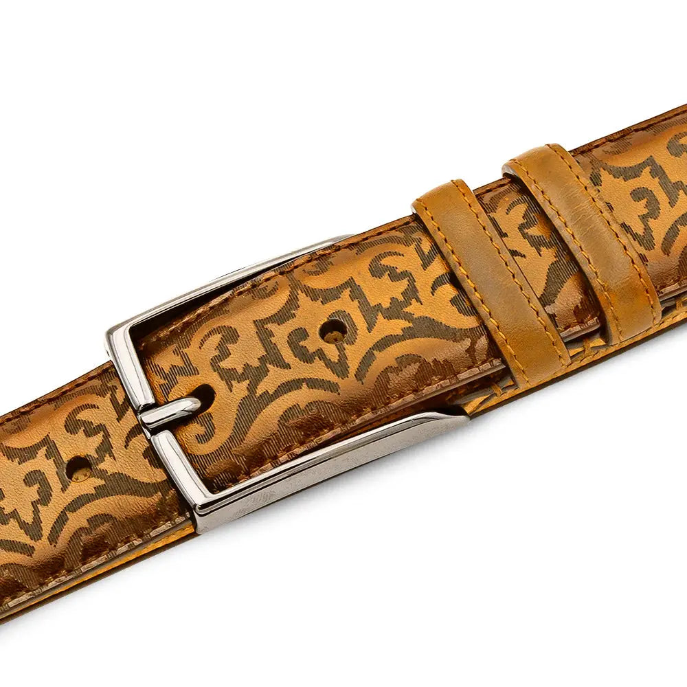 Mezlan AO11677 Camel Genuine Leather Calfskin Belt