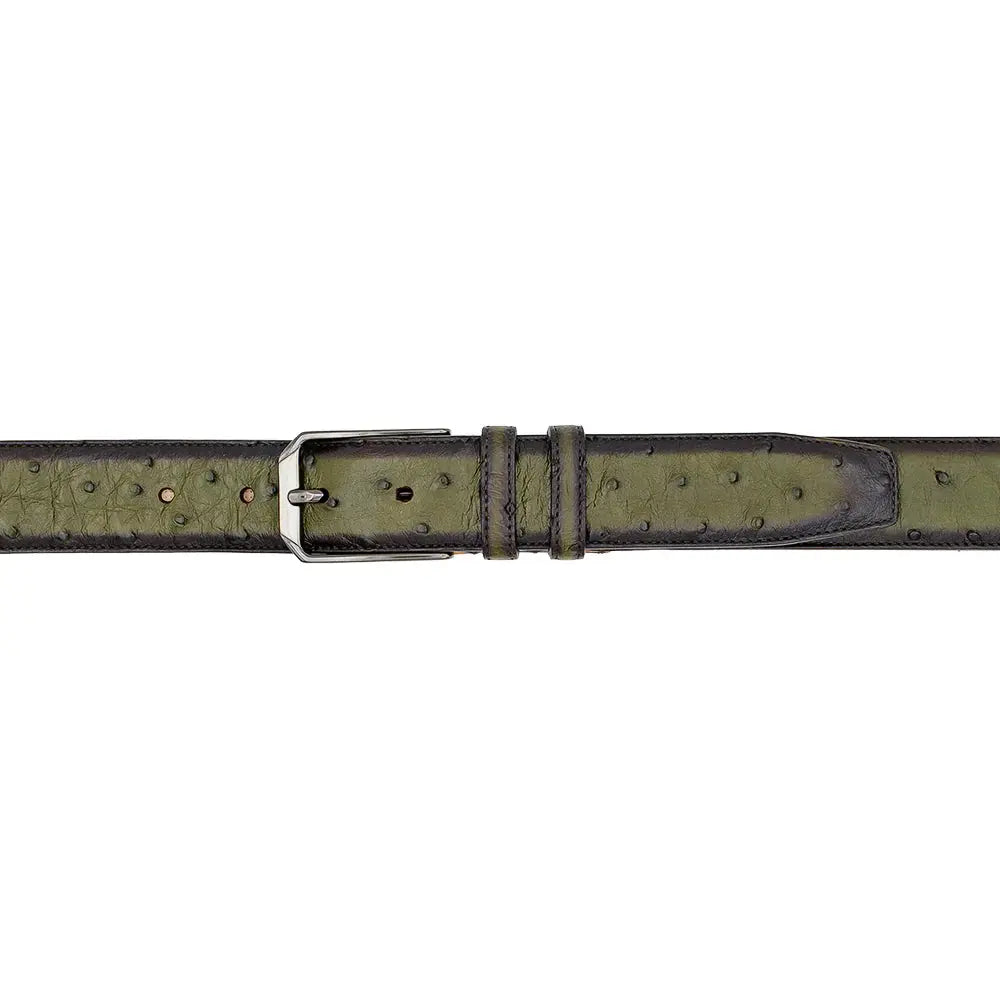 Mezlan AO11678 Olive Genuine Ostrich Skin Belt