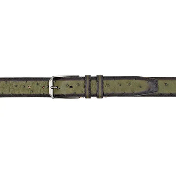 Mezlan AO11678 Olive Genuine Ostrich Skin Belt