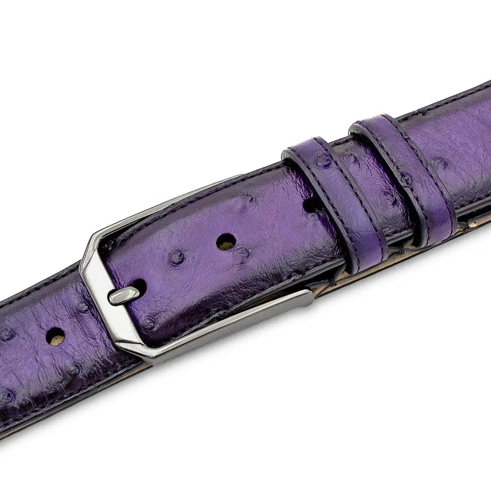 Mezlan AO11678 Purple Genuine Ostrich Skin Belt