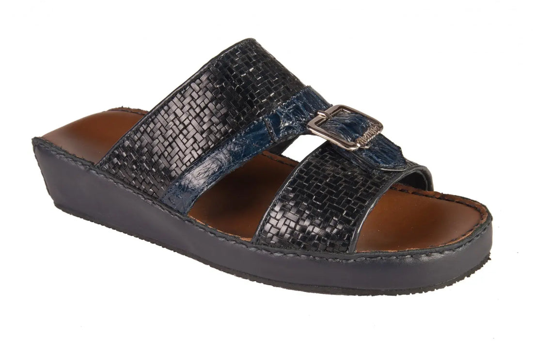 Mauri 5141 Blue Genuine Intreccio Espiga/Alligator Sandals