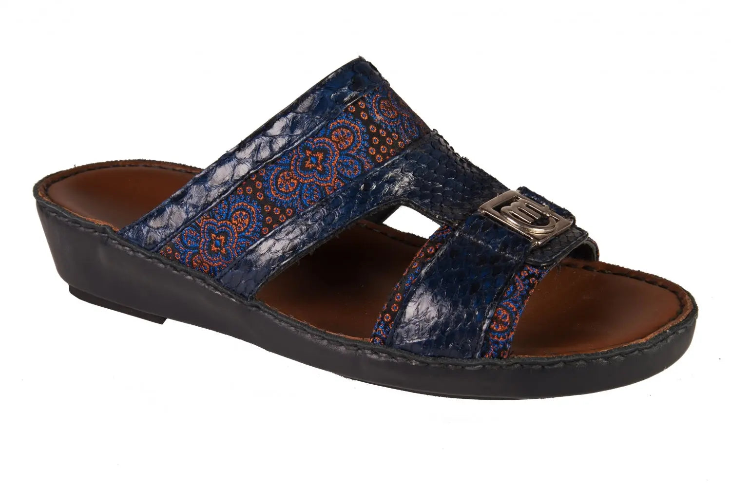 Mauri 5148 Blue Genuine Python/Fabric Matahari Sandals