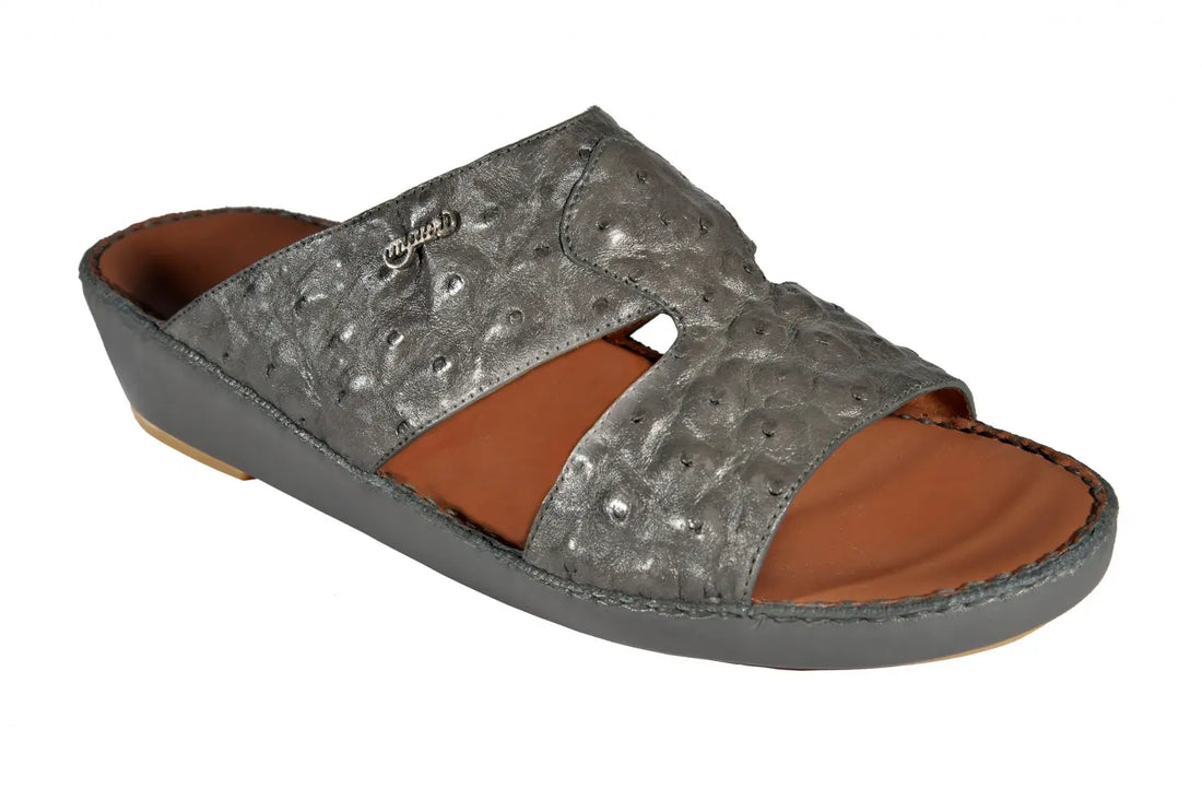 Mauri 5157 Grey Genuine Ostrich Sandals