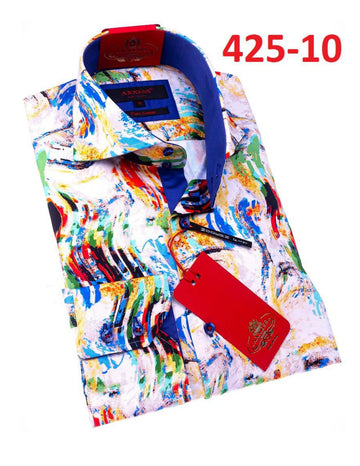 Axxess 425-10 Multicolor Cotton Casual Dress Shirt