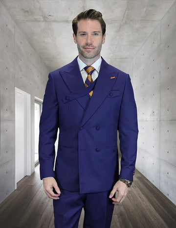 Statement Azone Sapphire Super 200's Italian Wool/Cashmere Suit