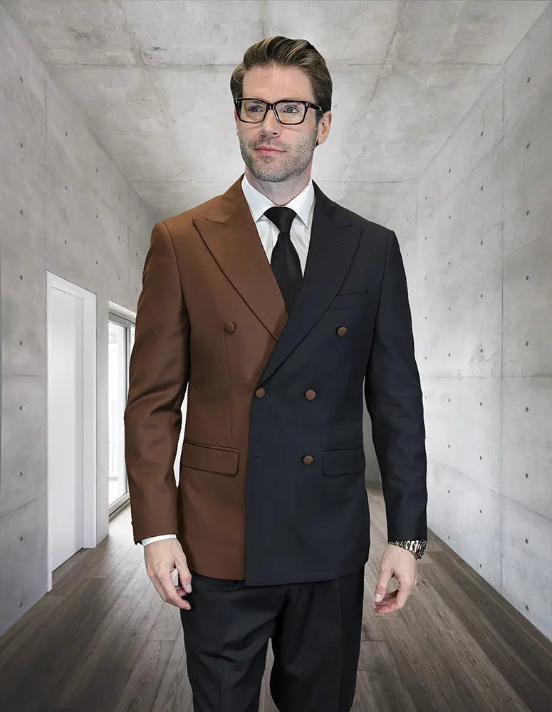 Statement Azul Black/Copper Super 200's Italian Wool/Cashmere Suit