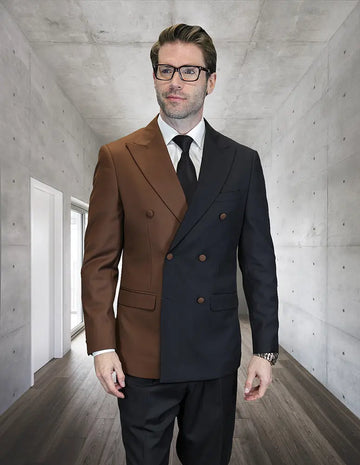 Statement Azul Black/Copper Super 200's Italian Wool/Cashmere Suit