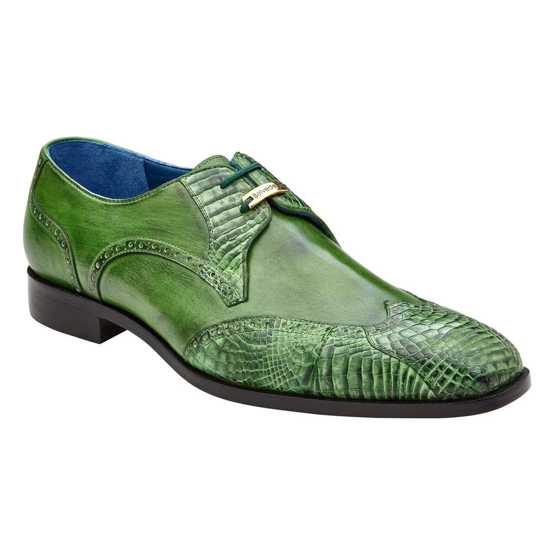 Belvedere Antonio R98 Antique Emerald Genuine American Alligator Oxfords