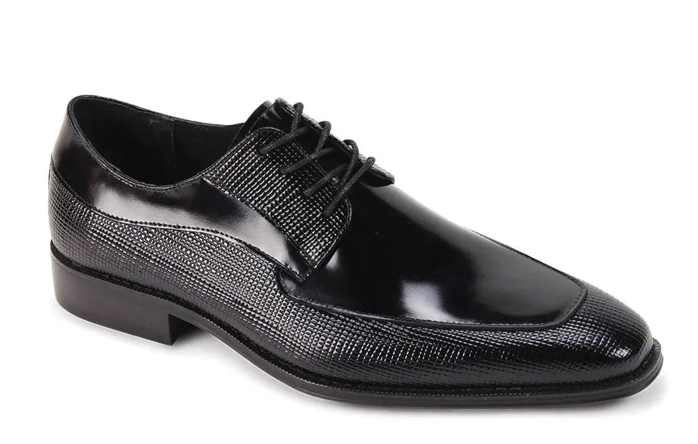Giovanni Asher Black Genuine Leather Oxfords