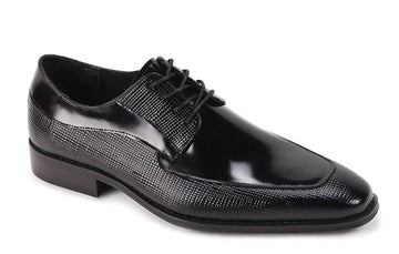 Giovanni Asher Black Genuine Leather Oxfords