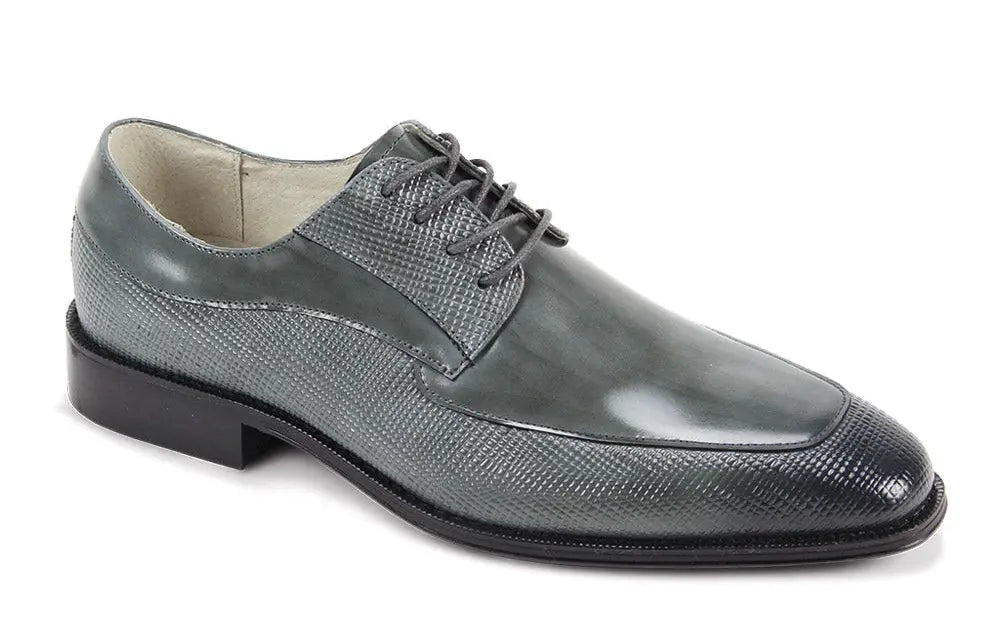 Giovanni Asher Grey Genuine Leather Oxfords
