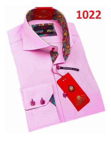 Axxess 1022 Pink Cotton Casual Dress Shirt