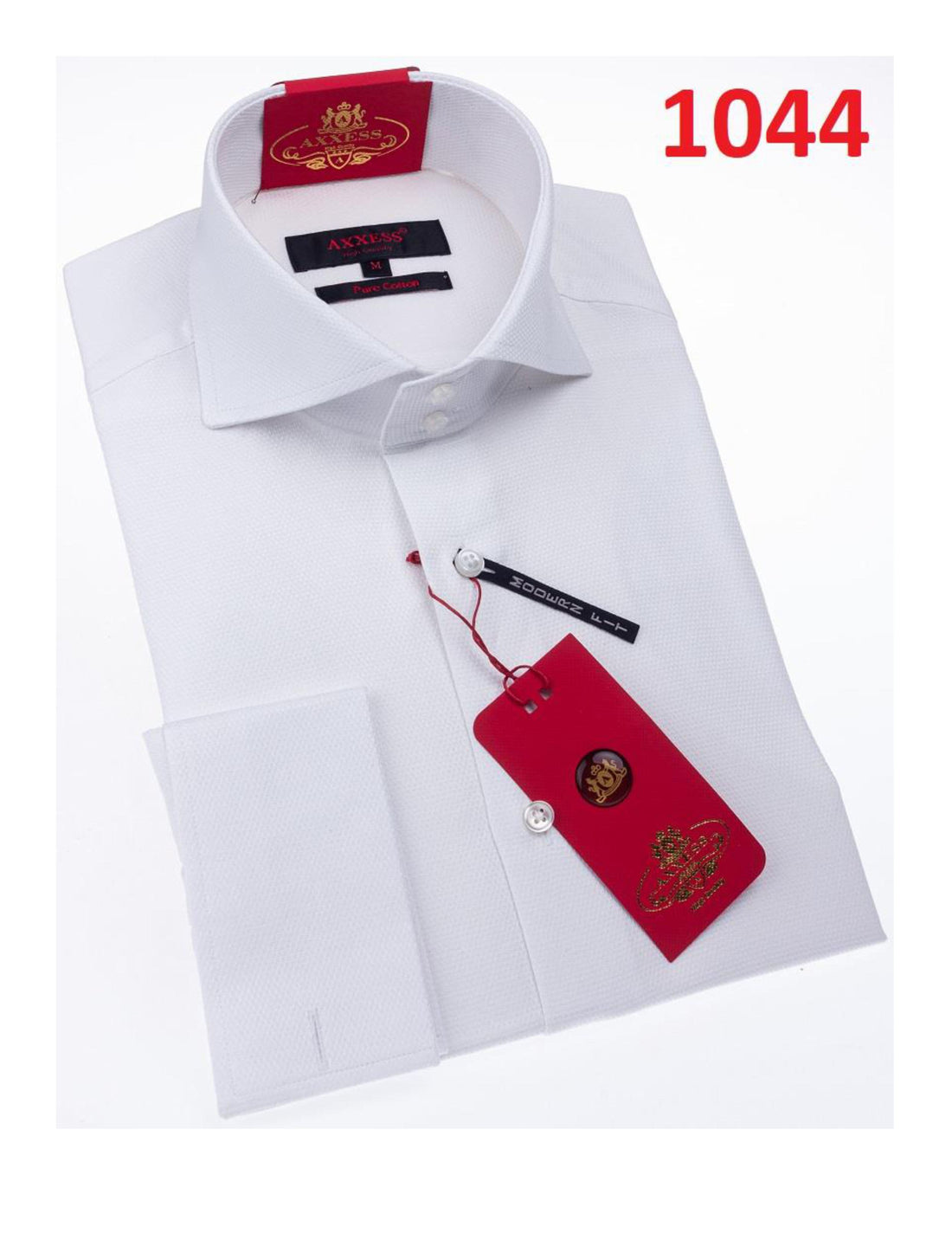 Axxess 1044 White Cotton Casual Dress Shirt