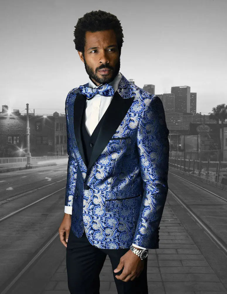 Statement Bellagio-4 Royal Vest Tuxedo