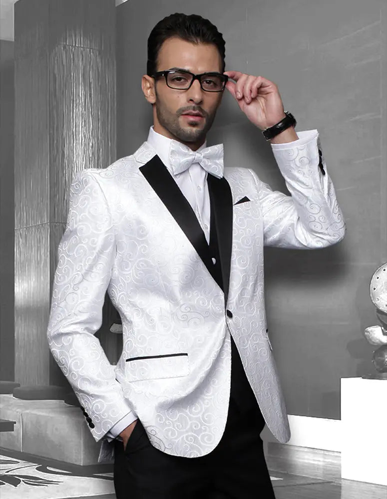 Statement Bellagio White Vest Tuxedo