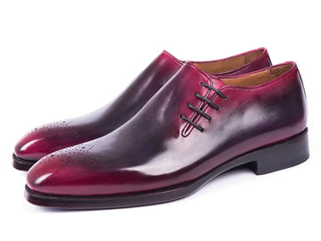 Paul Parkman Men's Purple/Gray Side Lace Oxfords (ID#846F11) PAUL PARKMAN