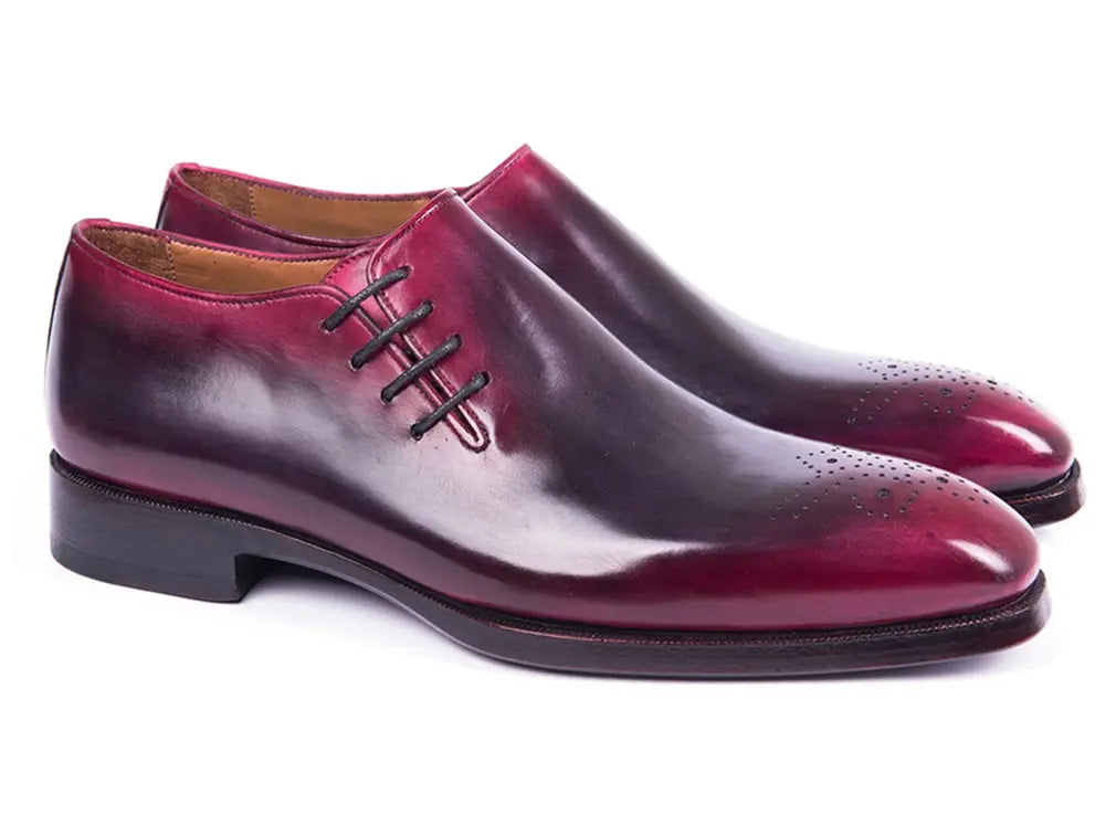 Paul Parkman Men's Purple/Gray Side Lace Oxfords (ID#846F11) PAUL PARKMAN