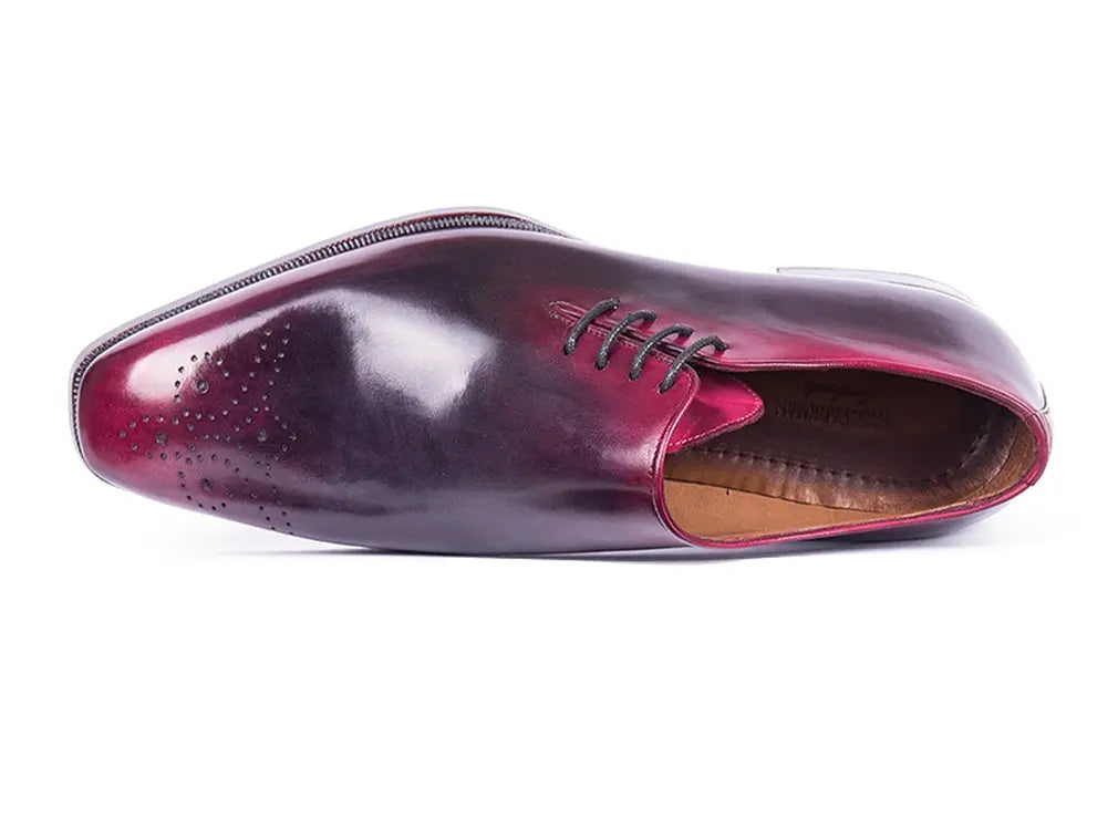 Paul Parkman Men's Purple/Gray Side Lace Oxfords (ID#846F11) PAUL PARKMAN