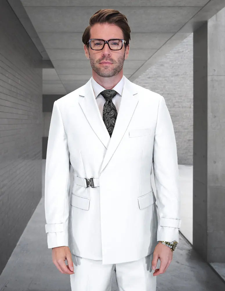 Statement Bolanzo White Super 200's Italian Wool Suit