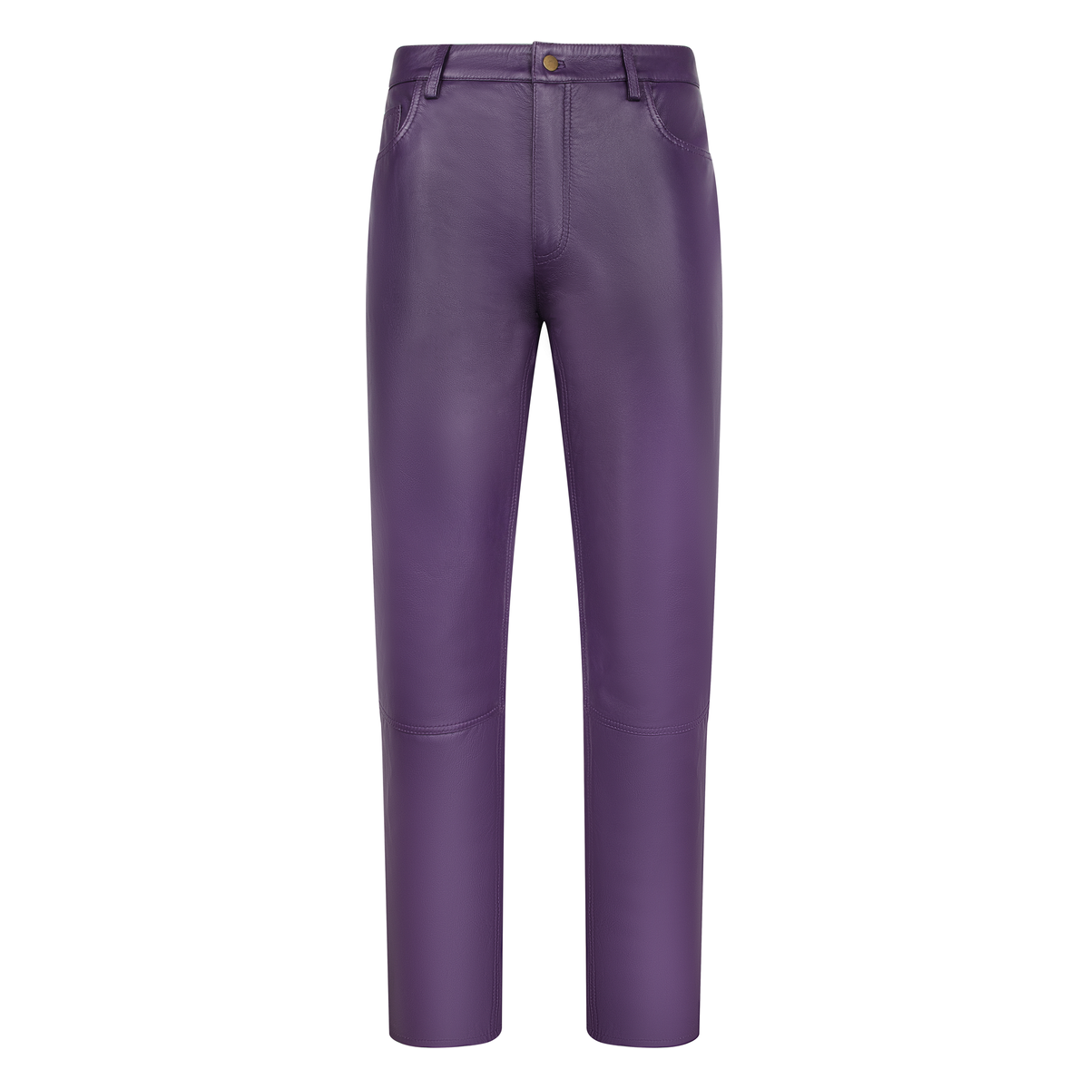 Jakewood 123 Purple Genuine Lambskin Leather Shirt/Pants Set