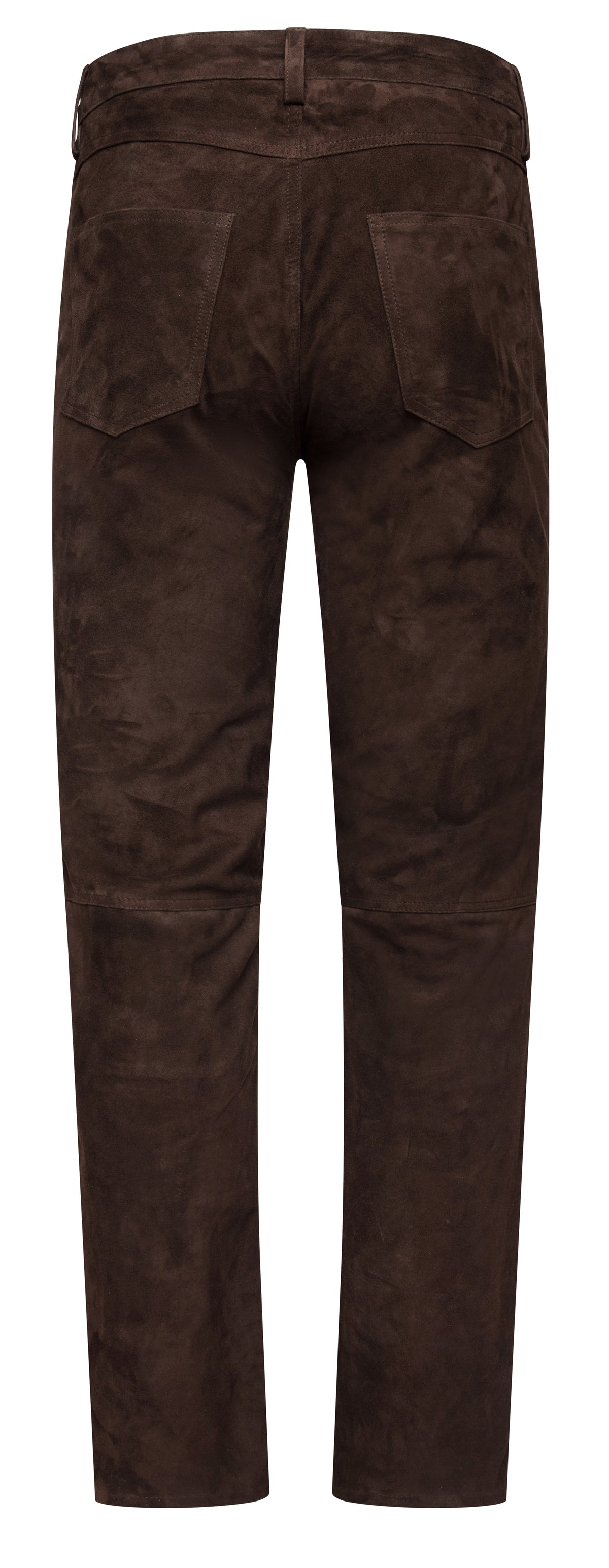 Jakewood 122 Brown Genuine Suede Leather Pants