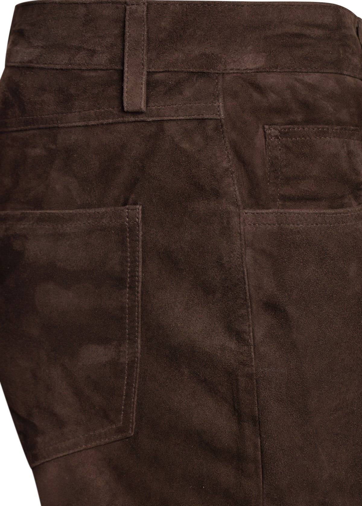 Jakewood 122 Brown Genuine Suede Leather Pants