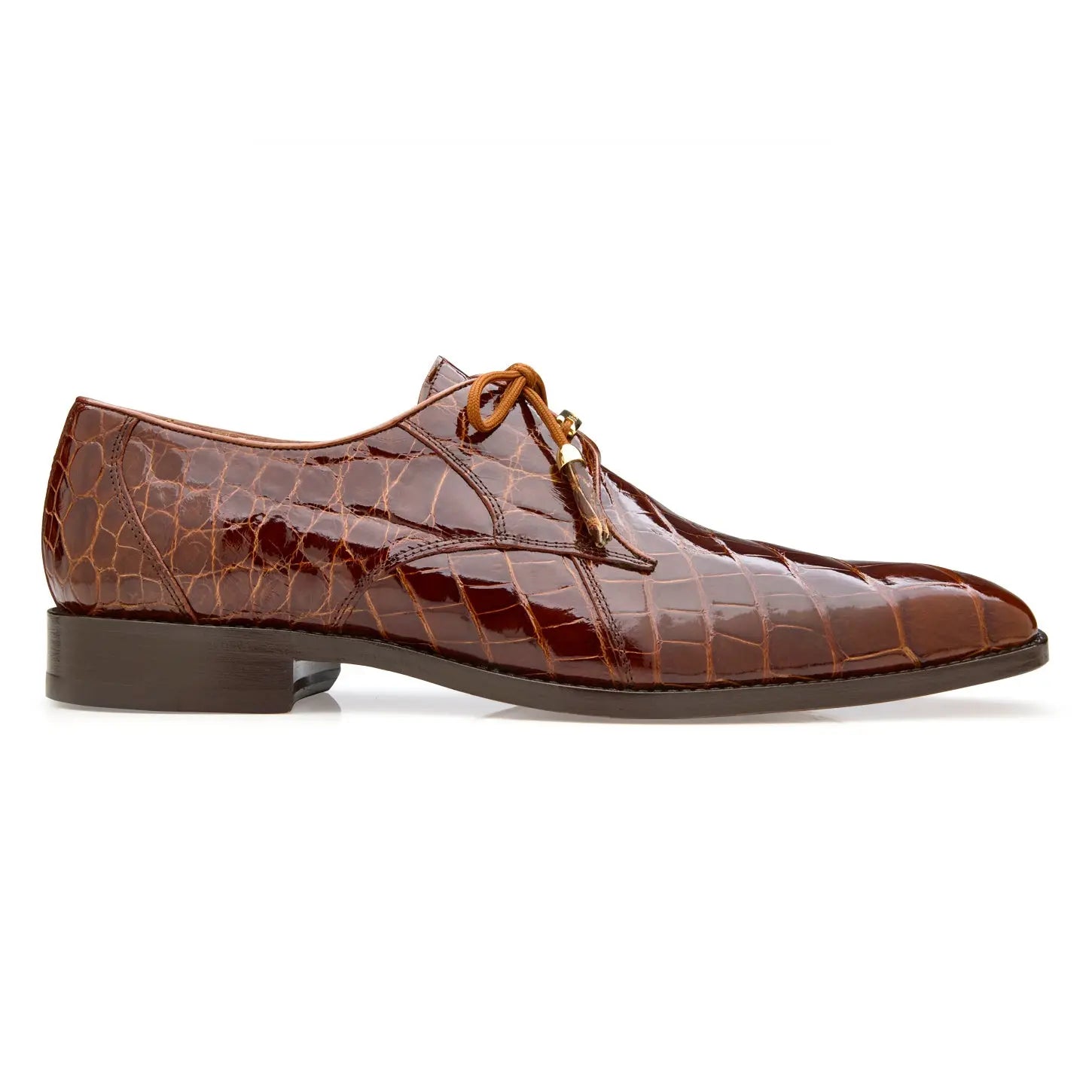Belvedere Lago 14010 Peanut Genuine American Alligator Oxfords