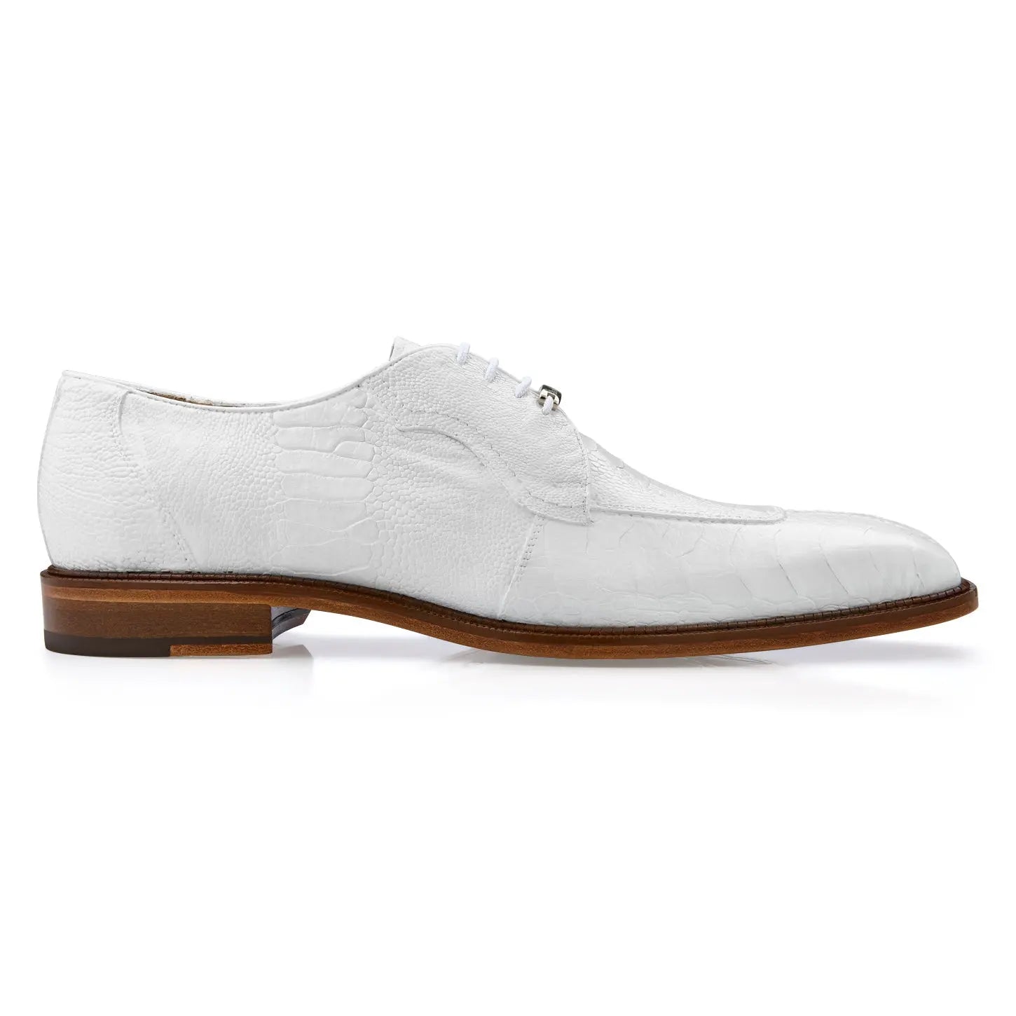 Belvedere Siena 1463 White Genuine Ostrich Oxfords