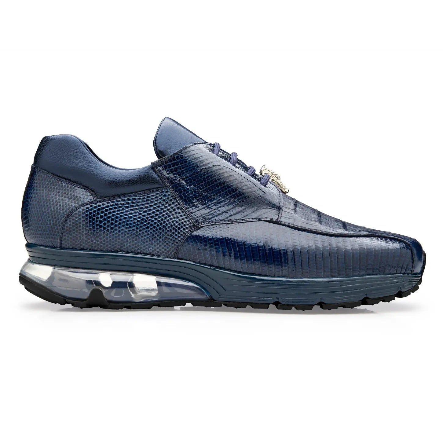 Belvedere Lazaro Y40B Navy Genuine Caiman Crocodile/Lizards Sneakers