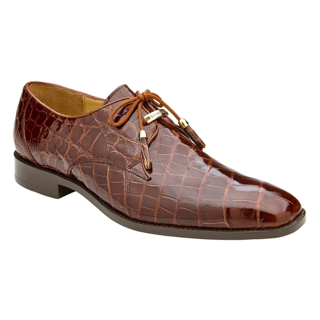 Belvedere Lago 14010 Peanut Genuine American Alligator Oxfords