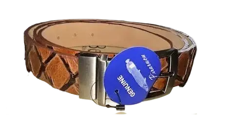 Belvedere 4000 Antique Almond Genuine Pirarucu Belt