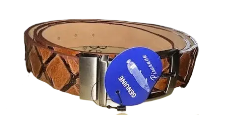 Belvedere 4000 Antique Almond Genuine Pirarucu Belt