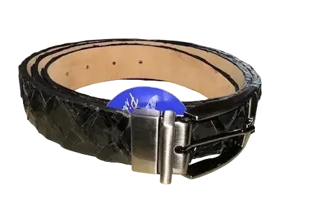 Belvedere 4000 Black Genuine Pirarucu Belt