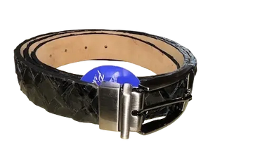Belvedere 4000 Black Genuine Pirarucu Belt
