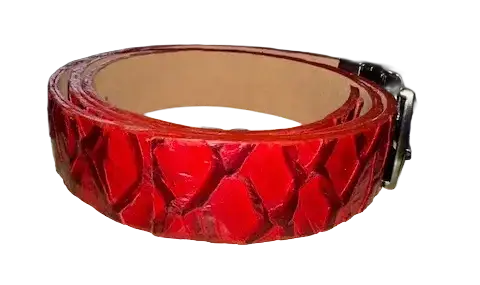 Belvedere 4000 Red Genuine Pirarucu Belt