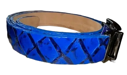 Belvedere 4000 Royal Blue Genuine Pirarucu Belt