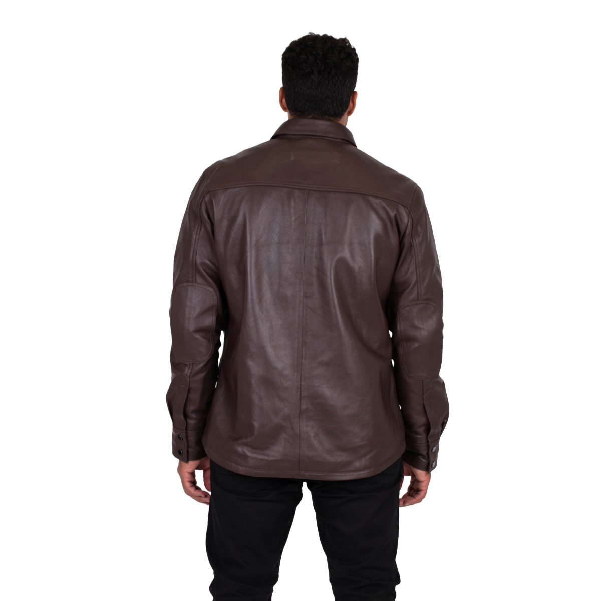 Jakewood 2502 Brown Genuine Lambskin Leather Shirt