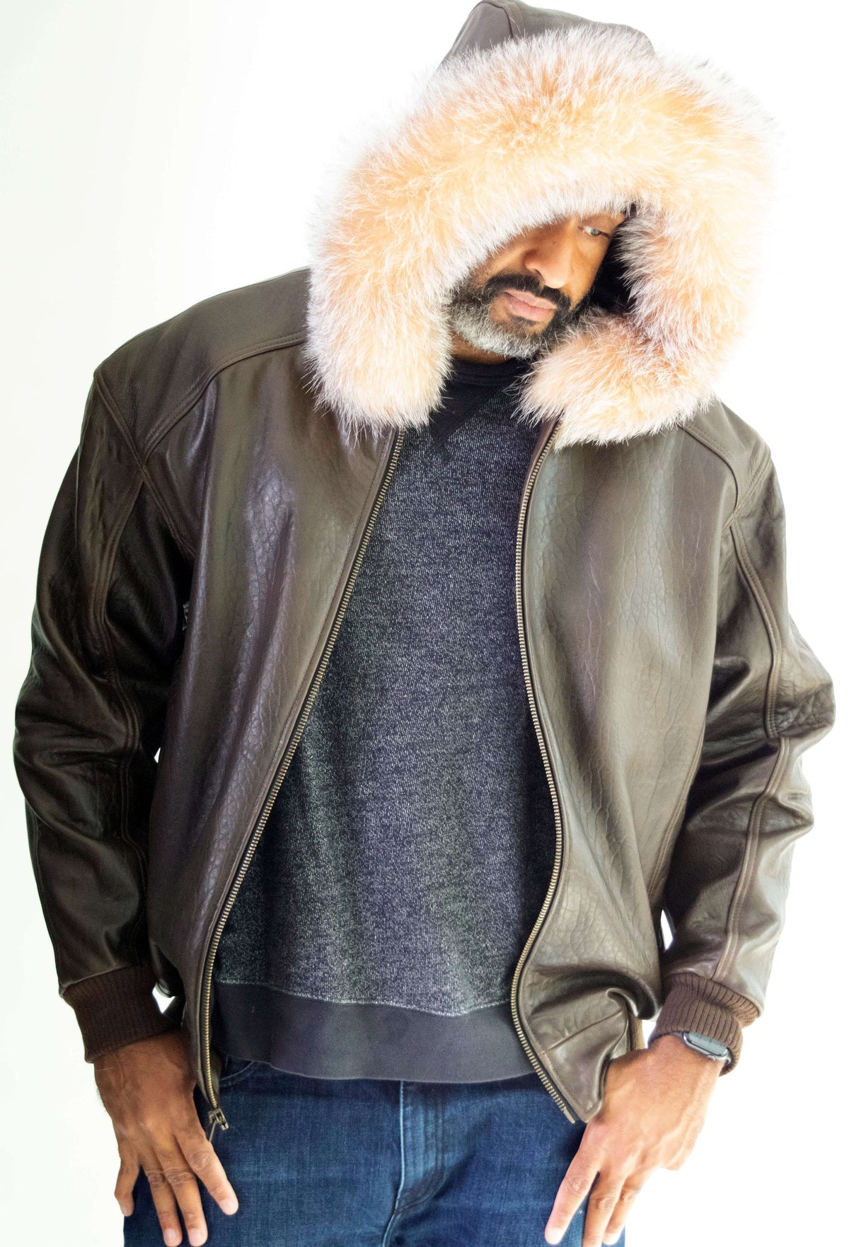 Jakewood 2066F Brown Genuine Lambskin Leather Jacket