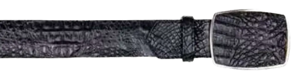 Los Altos C11A0205 Black Genuine Caiman Crocodile Hornback Cowboy Belt