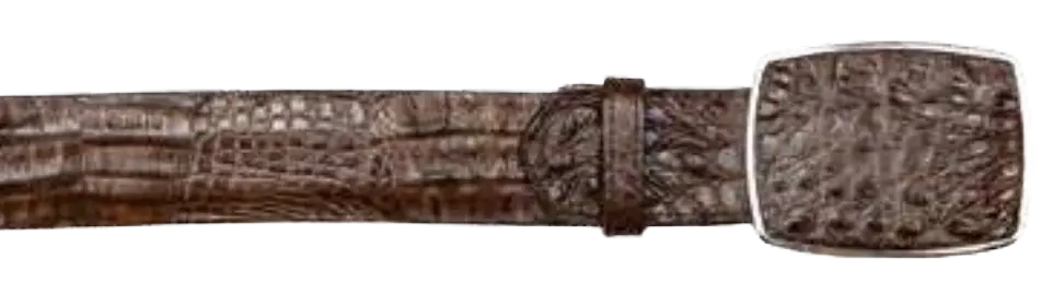 Los Altos C11A0207 Brown Genuine Caiman Crocodile Hornback Cowboy Belt
