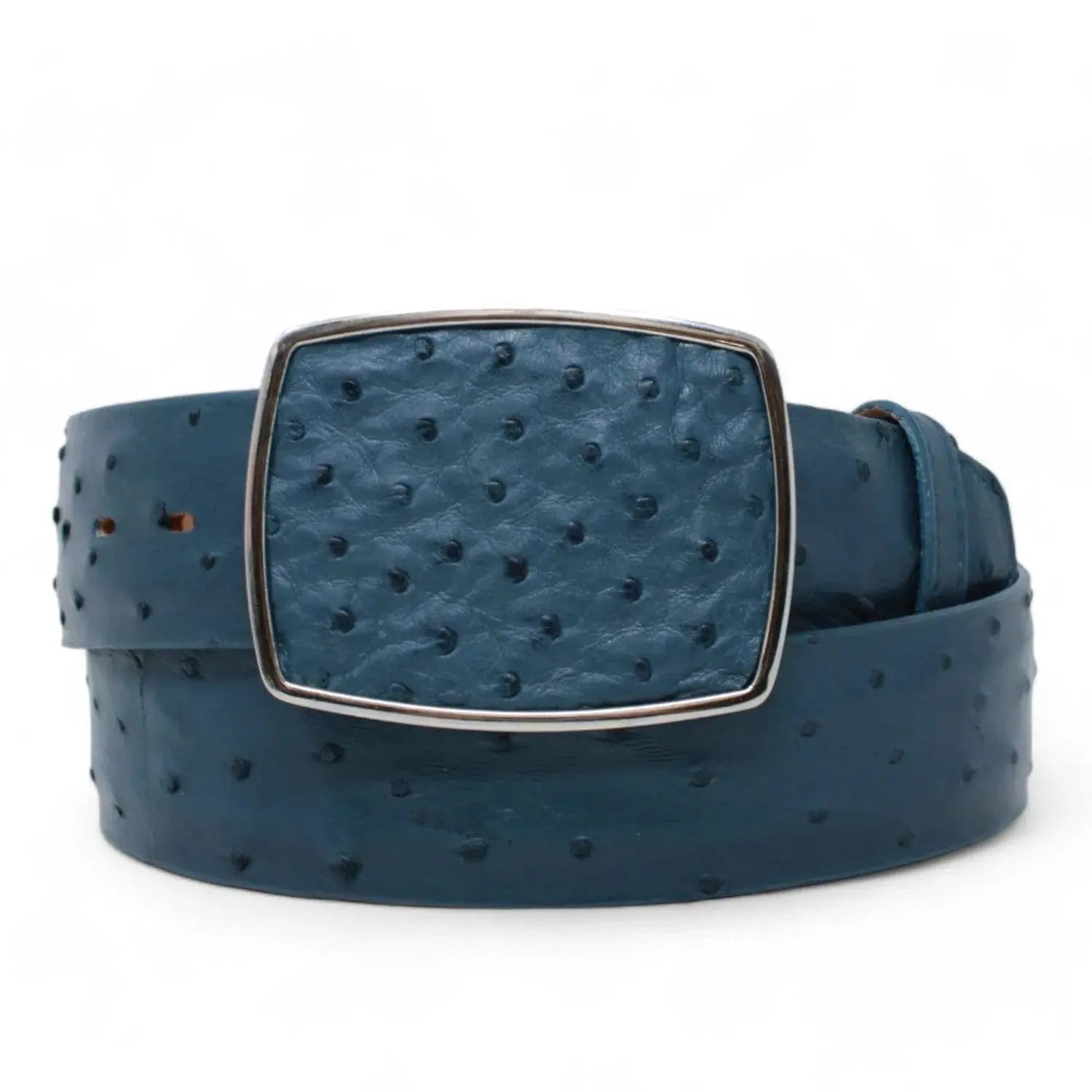 Los Altos C11A0314 Blue Jean Genuine Ostrich Cowboy Belt Suit Essence