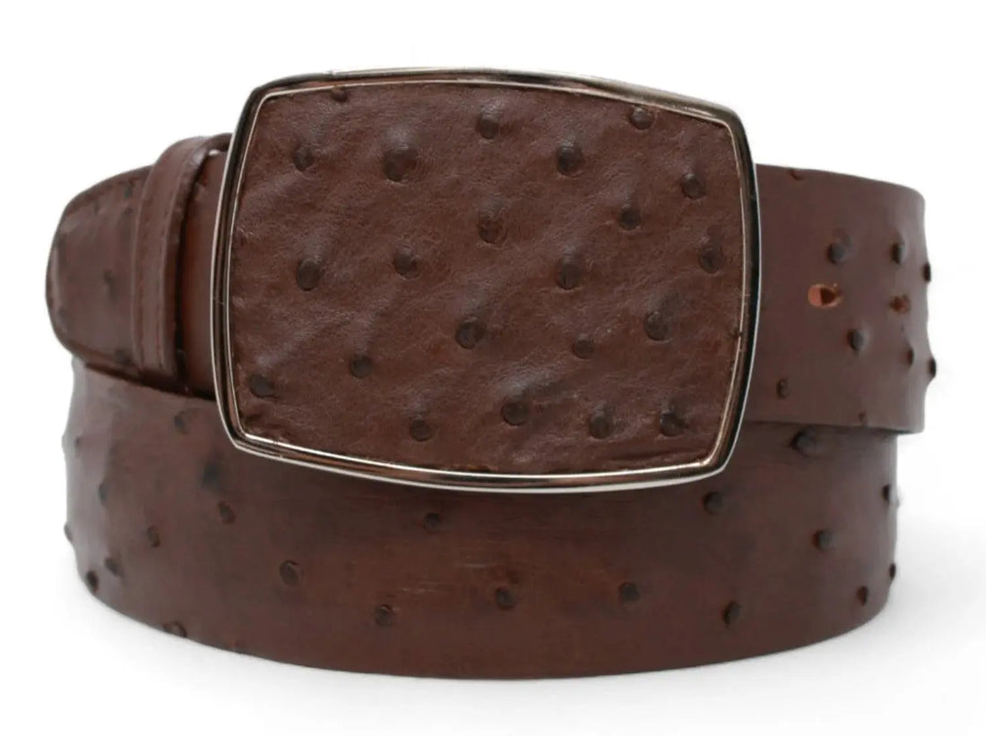 Los Altos C11A0359 Tobacco Genuine Ostrich Cowboy Belt