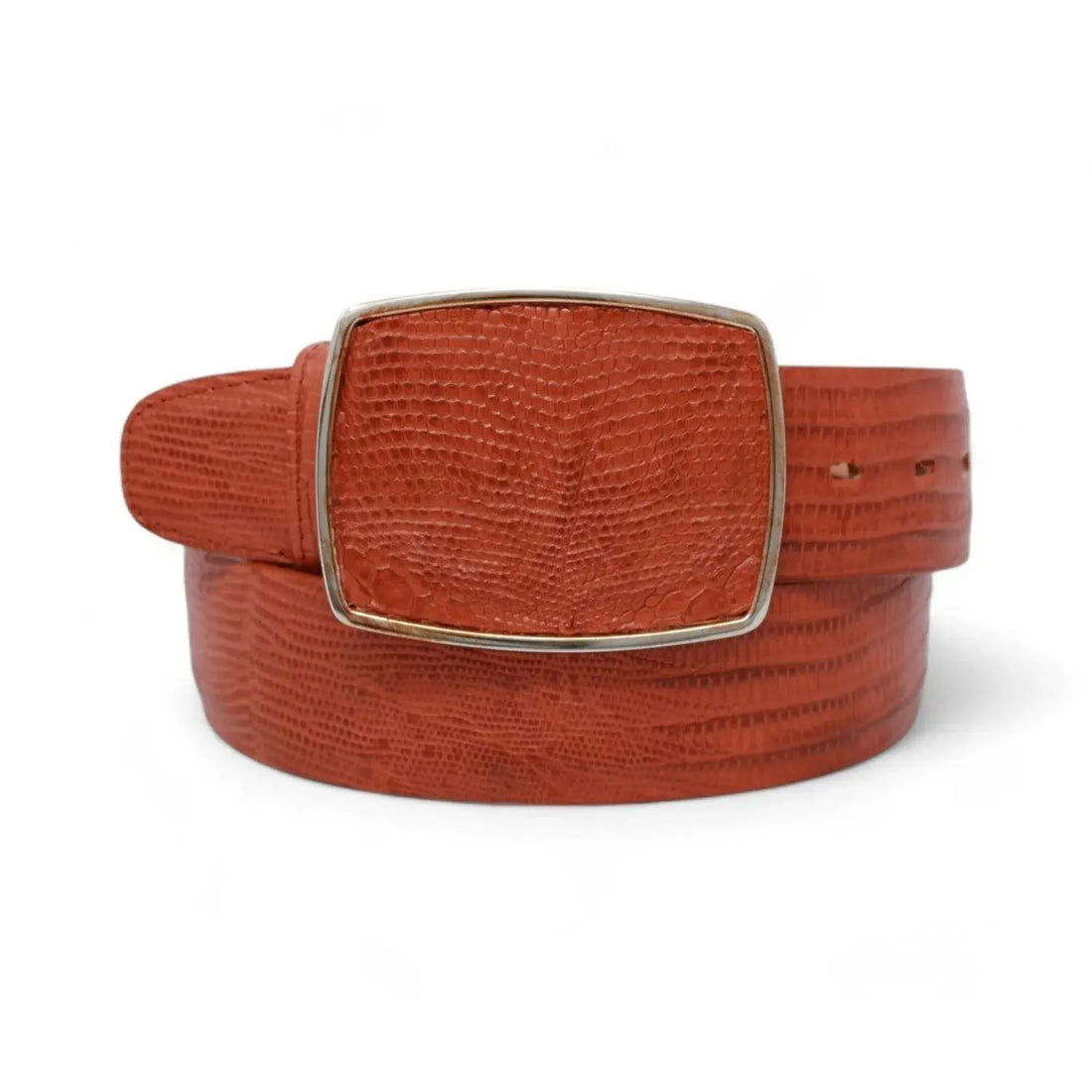 Los Altos C11A0703 Cognac Genuine Teju Lizard Cowboy Belt Suit Essence