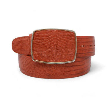 Los Altos C11A0703 Cognac Genuine Teju Lizard Cowboy Belt Suit Essence