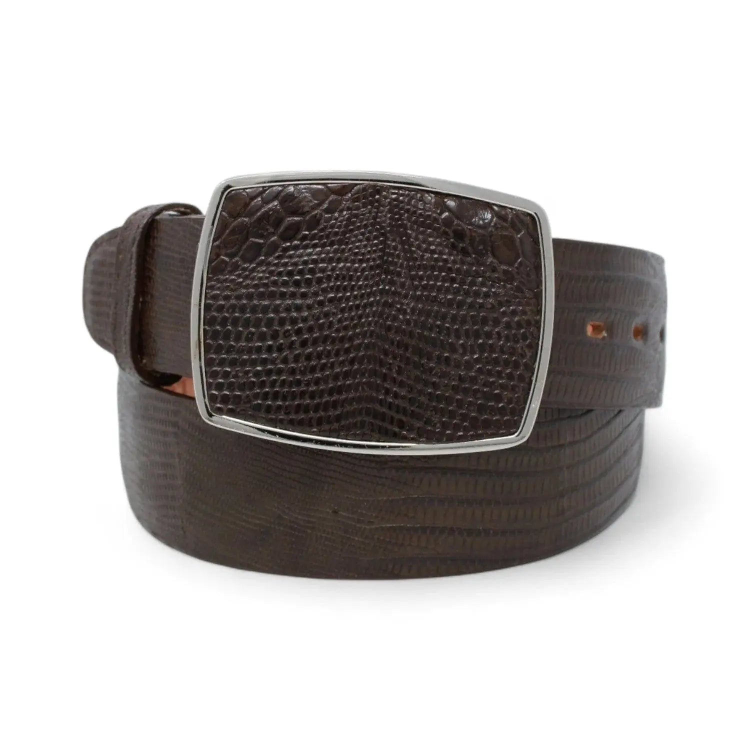 Los Altos C11A0707 Brown Genuine Teju Lizard Cowboy Belt Suit Essence