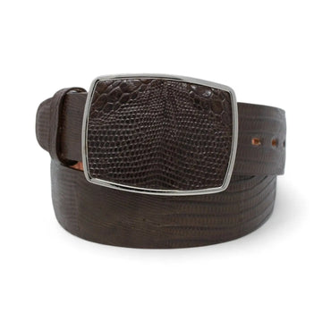 Los Altos C11A0707 Brown Genuine Teju Lizard Cowboy Belt Suit Essence