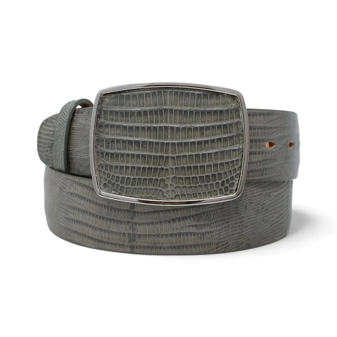 Los Altos C11A0709 Gray Genuine Teju Lizard Cowboy Belt Suit Essence