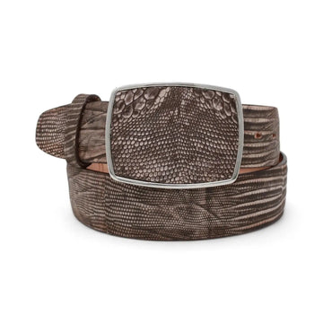 Los Altos C11A0735 Sanded Brown Genuine Teju Lizard Cowboy Belt Suit Essence