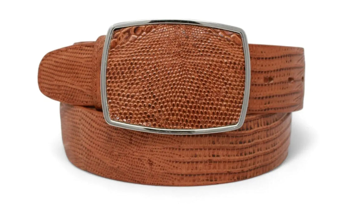 Los Altos C11A0751 Honey Genuine Teju Lizard Cowboy Belt