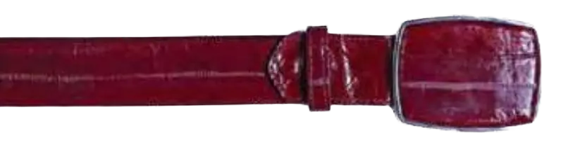 Los Altos C11A0806 Burgundy Genuine Eel Cowboy Belt